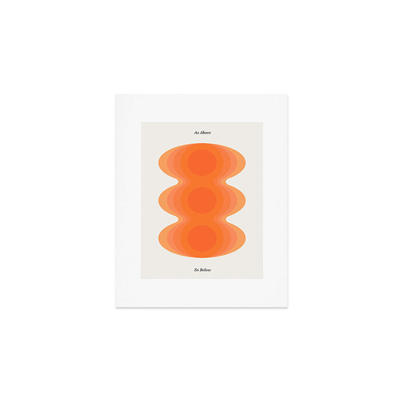 As Above So Below Orange Art Print Gallery Image 1