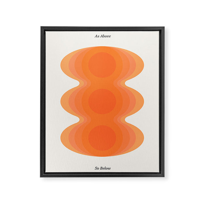 As Above So Below Orange Framed Canvas Print Gallery Image 1