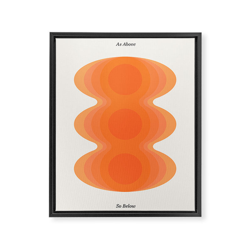 As Above So Below Orange Framed Canvas Print Gallery Image 6