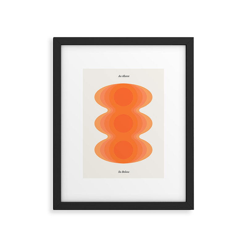 As Above So Below Orange Framed Art Print Gallery Image 4