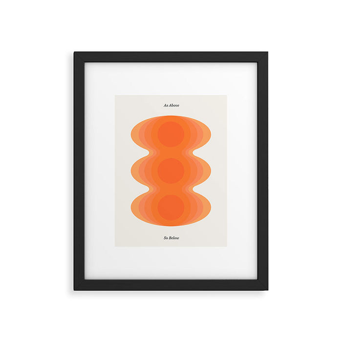 As Above So Below Orange Framed Art Print Gallery Image 1