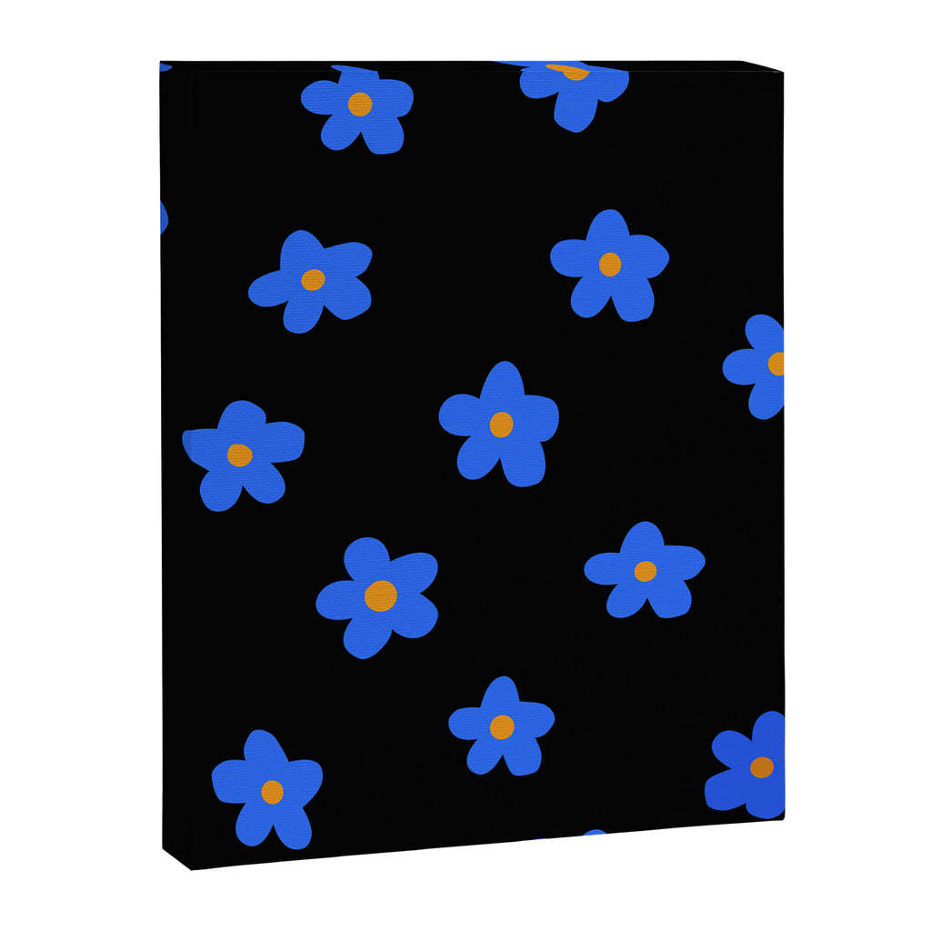 Blue and Orange Flowers Canvas Print Gallery Image 6