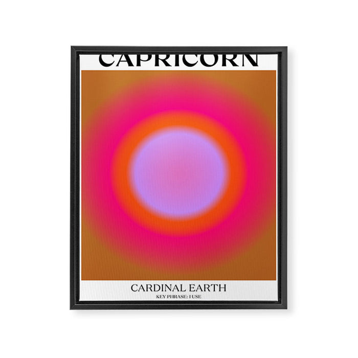 Capricorn Gradient Print Framed Canvas Print Gallery Image 1