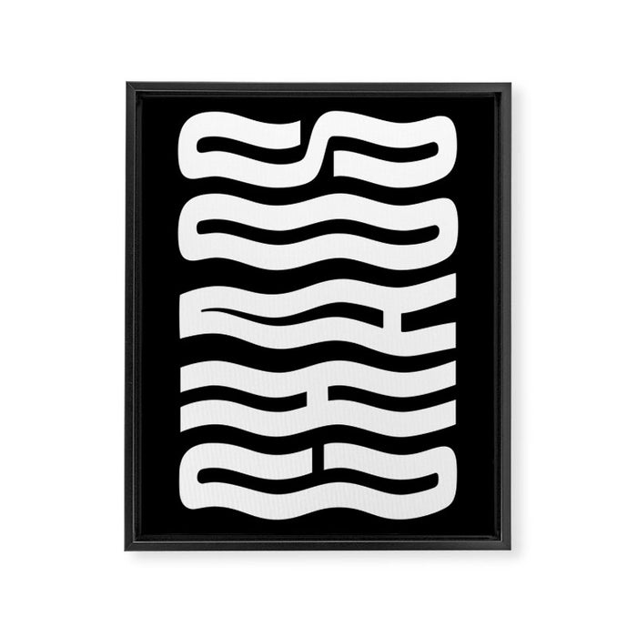 Chaos Poster Framed Canvas Print Gallery Image 1