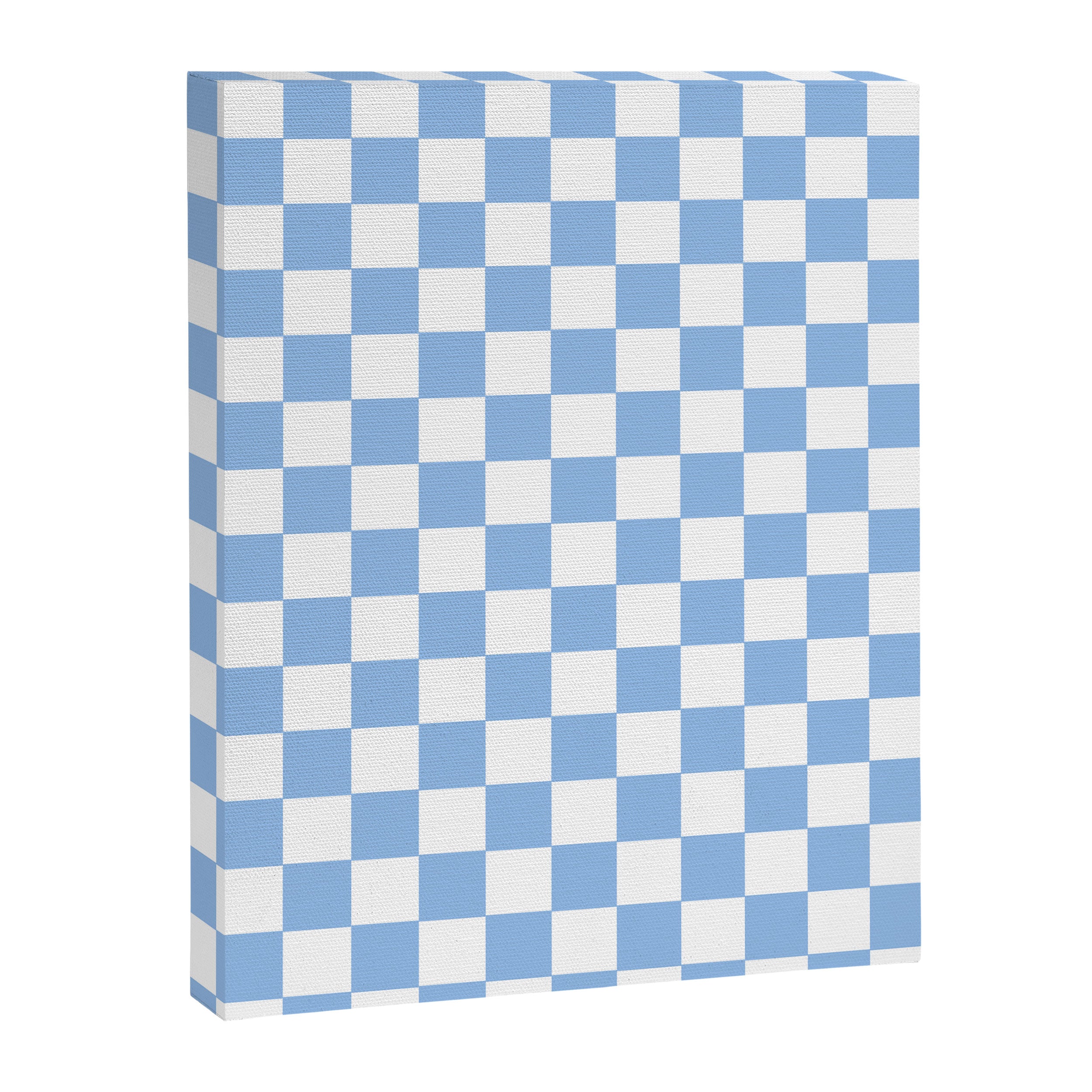 Checkerboard Light Blue Canvas Print Gallery Image 6
