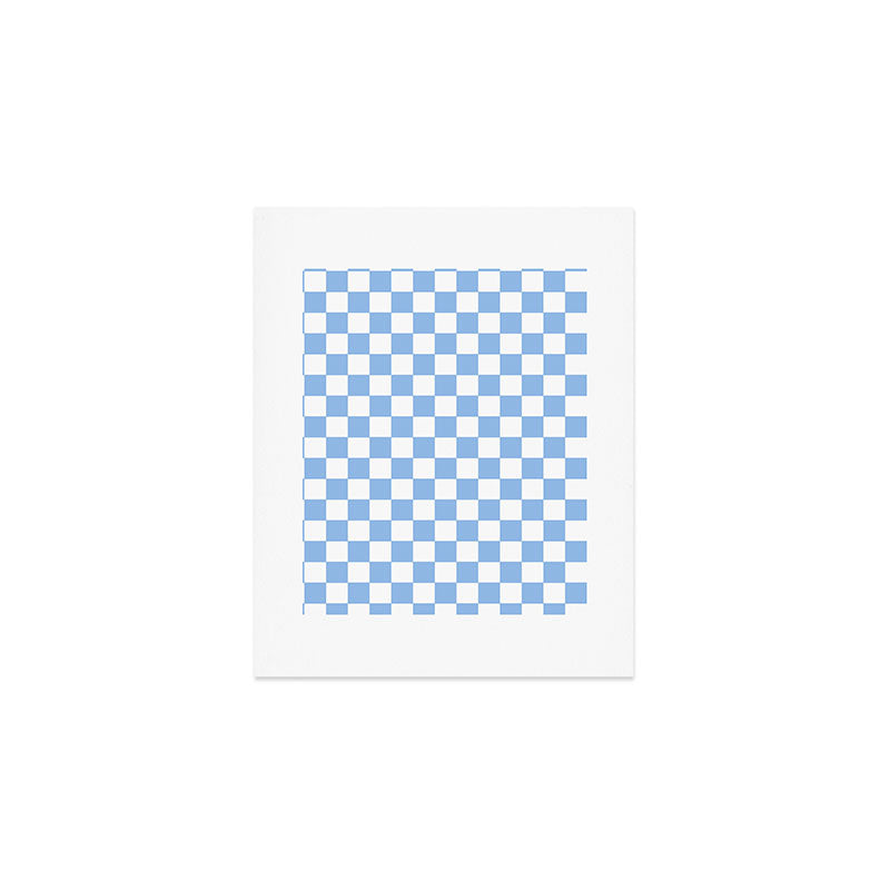 Checkerboard Light Blue Art Print Gallery Image 1