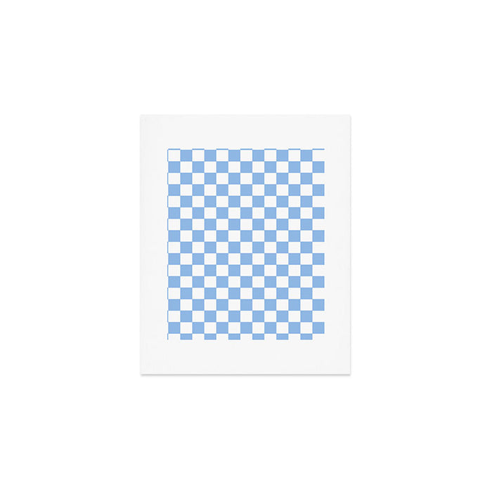 Checkerboard Light Blue Art Print Gallery Image 1