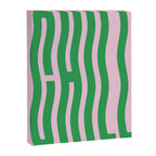 Chill Pink and Green Wavey Canvas Print Gallery Image 6