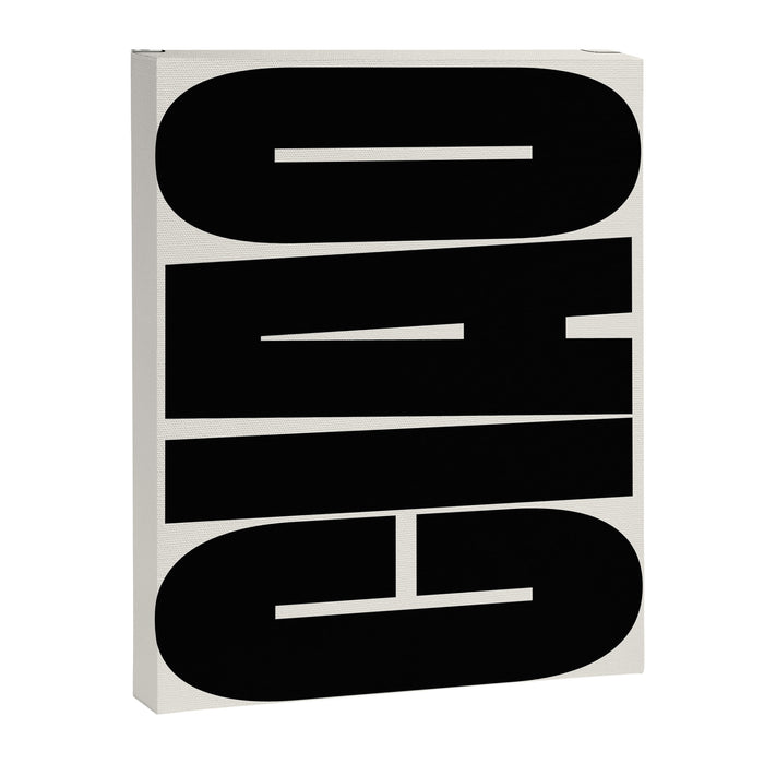 Ciao Poster Black Canvas Print Gallery Image 1
