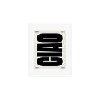 Ciao Poster Black Art Print Gallery Image 1