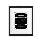 Ciao Poster Black Framed Art Print Gallery Image 5