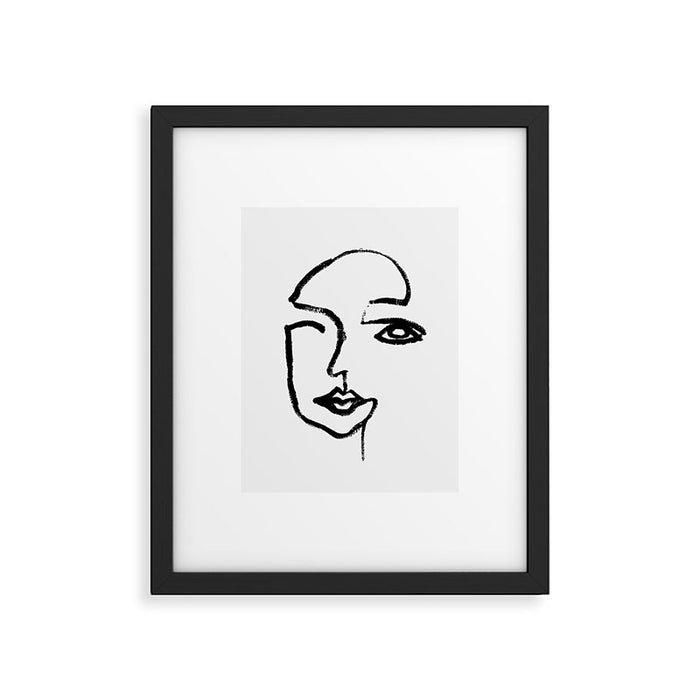 Face Line Art Print 2 Framed Art Print Gallery Image 1