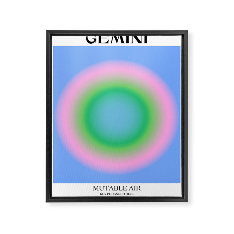 Gemini Gradient Print Framed Canvas Print Gallery Image 6