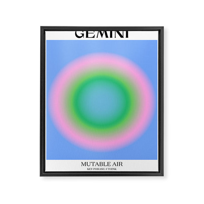 Gemini Gradient Print Framed Canvas Print Gallery Image 1