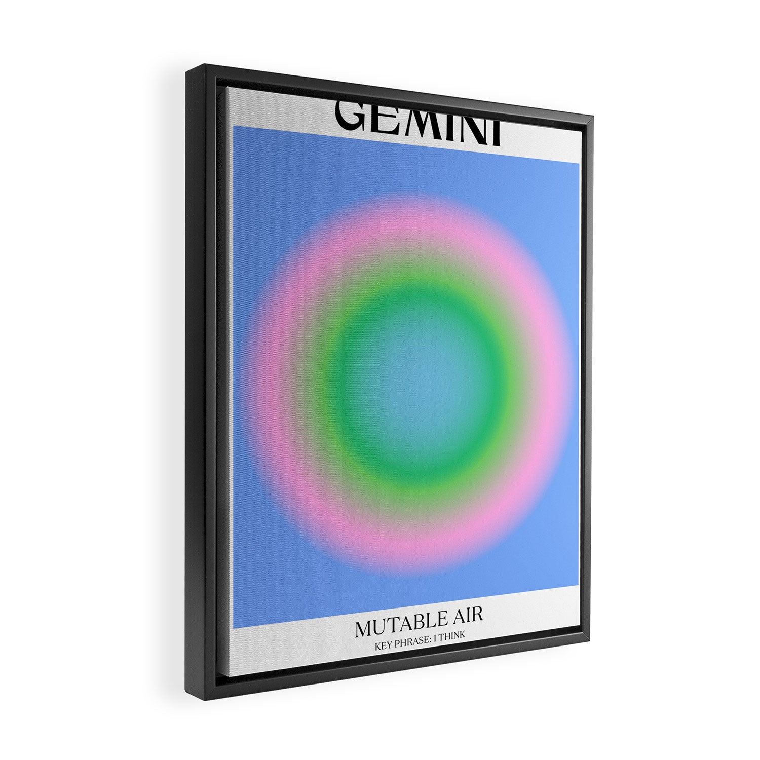 Gemini Gradient Print Framed Canvas Print Gallery Image 2