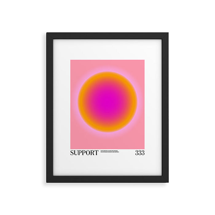 Gradient Angel Number: Support Framed Art Print Gallery Image 1