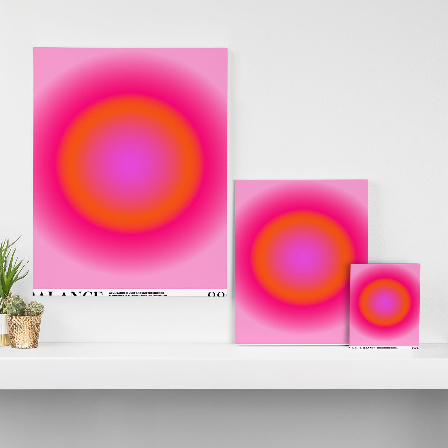 Gradient Angel Numbers: Balance Canvas Print Gallery Image 3