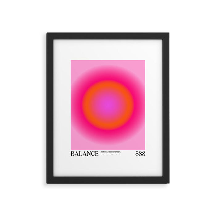 Gradient Angel Numbers: Balance Framed Art Print Gallery Image 1