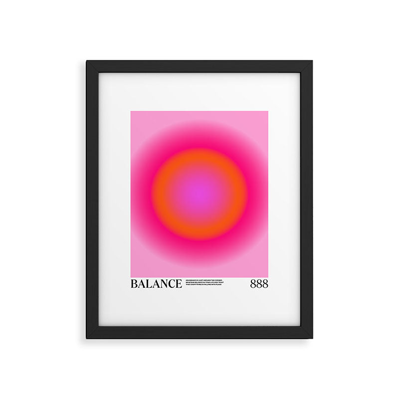 Gradient Angel Numbers: Balance Framed Art Print Gallery Image 4