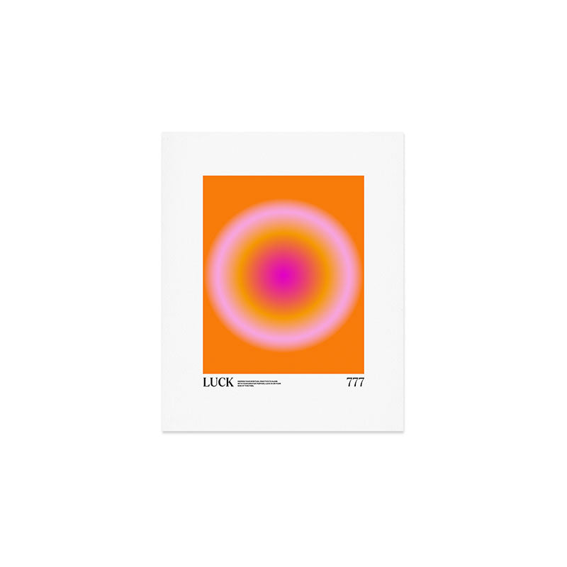Gradient Angel Numbers: Luck Art Print Gallery Image 1
