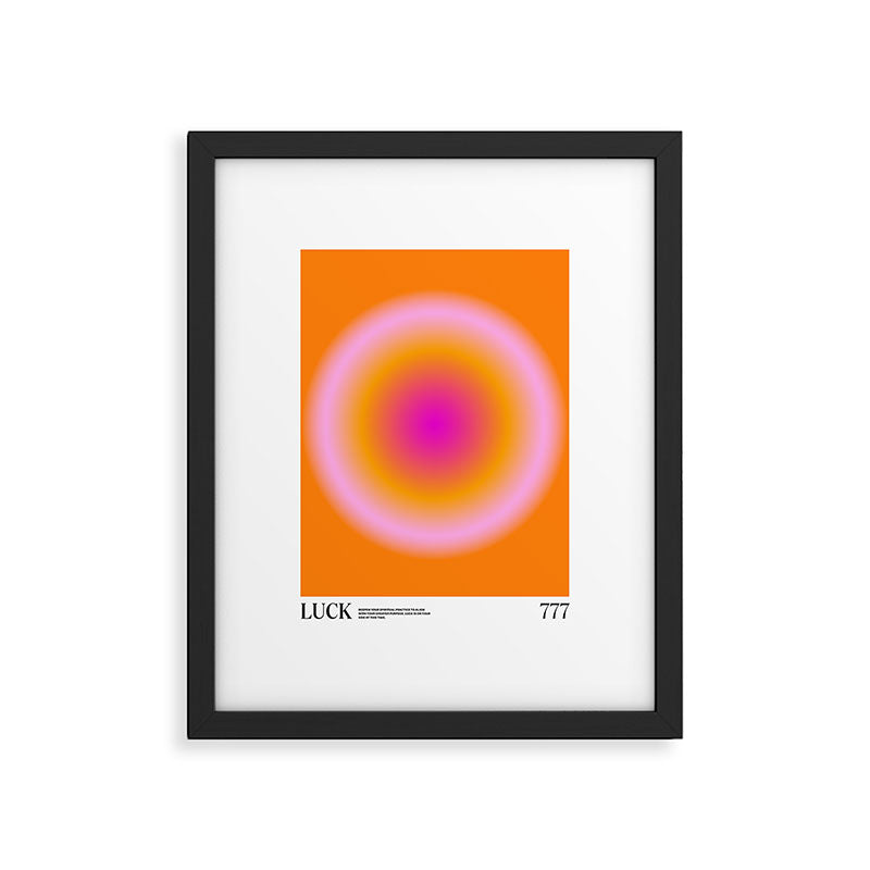 Gradient Angel Numbers: Luck Framed Art Print Gallery Image 5