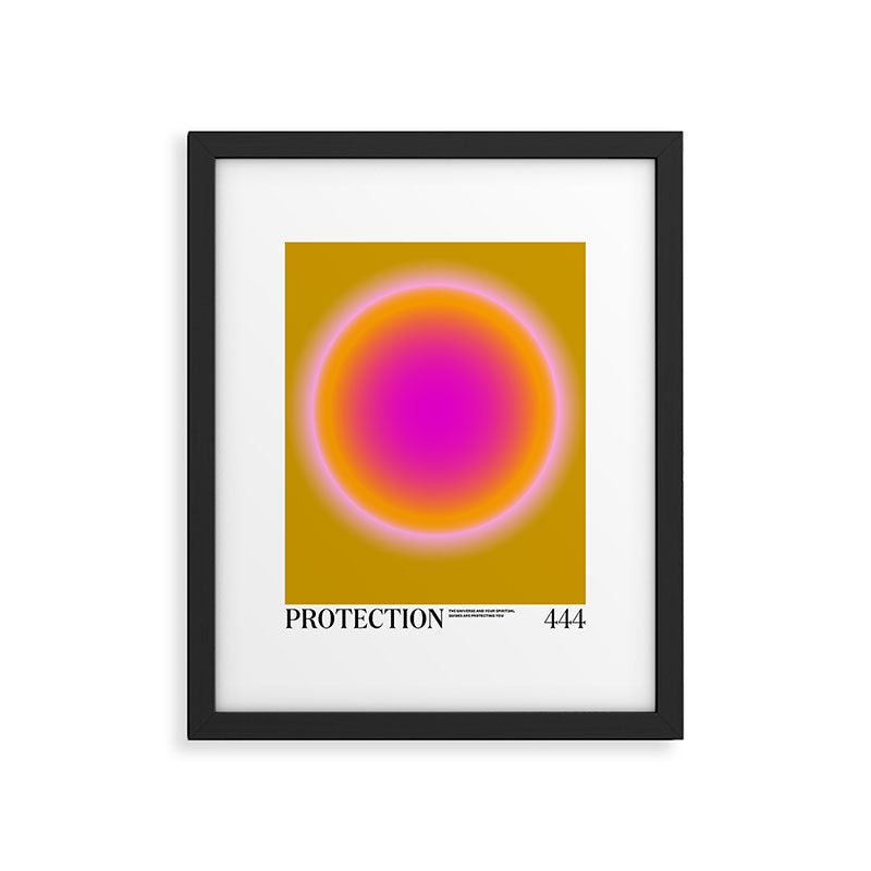 Gradient Angel Numbers: Protection Framed Art Print Gallery Image 5