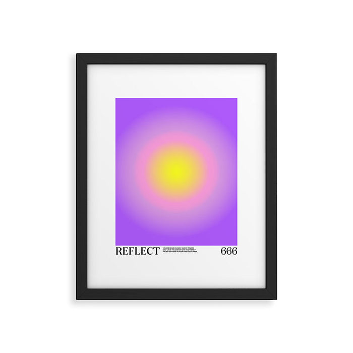 Gradient Angel Numbers: Reflect Framed Art Print Gallery Image 1