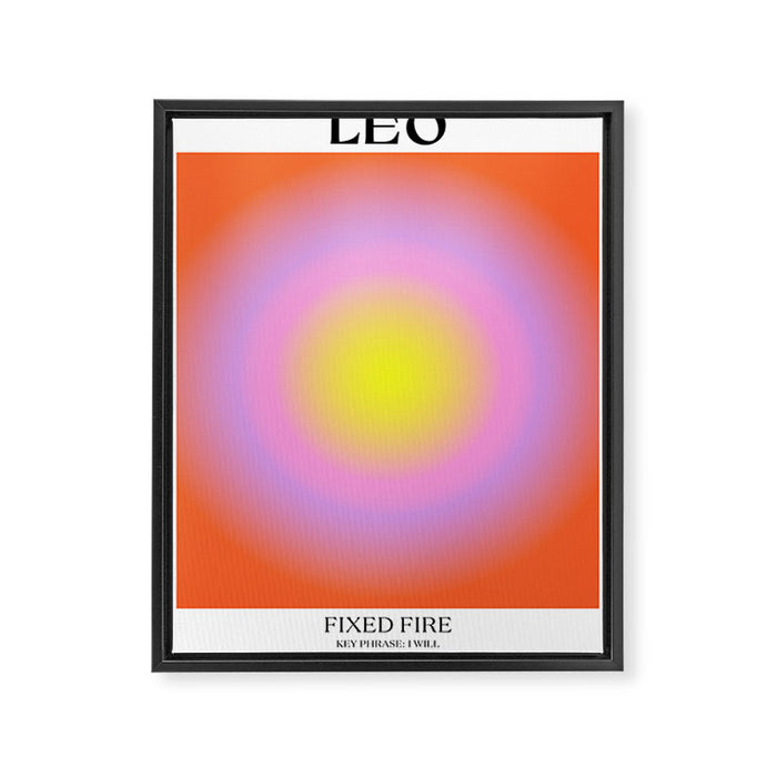 Leo Gradient Print Framed Canvas Print Gallery Image 1