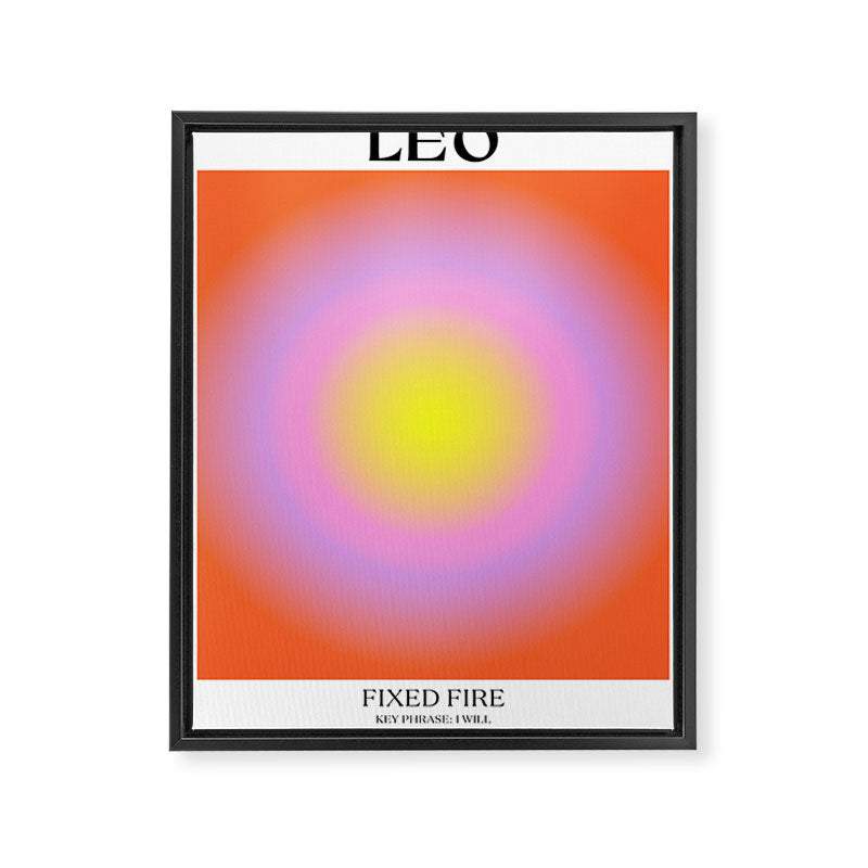 Leo Gradient Print Framed Canvas Print Gallery Image 6