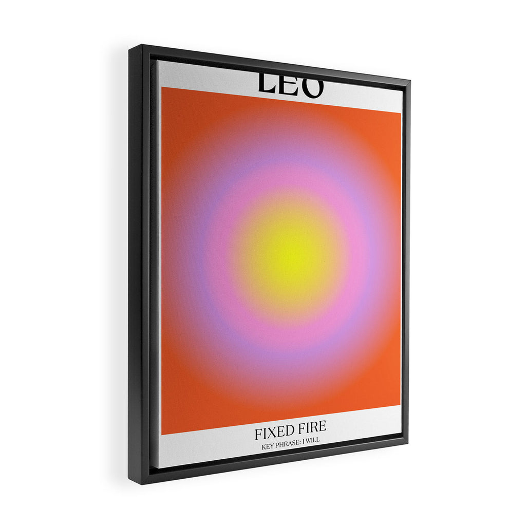 Leo Gradient Print Framed Canvas Print Gallery Image 2