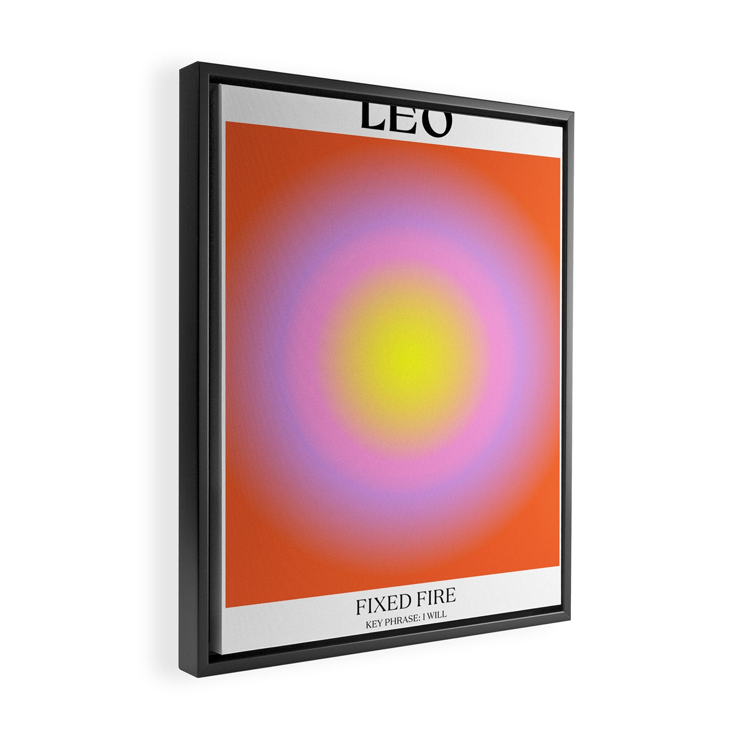 Leo Gradient Print Framed Canvas Print Gallery Image 2