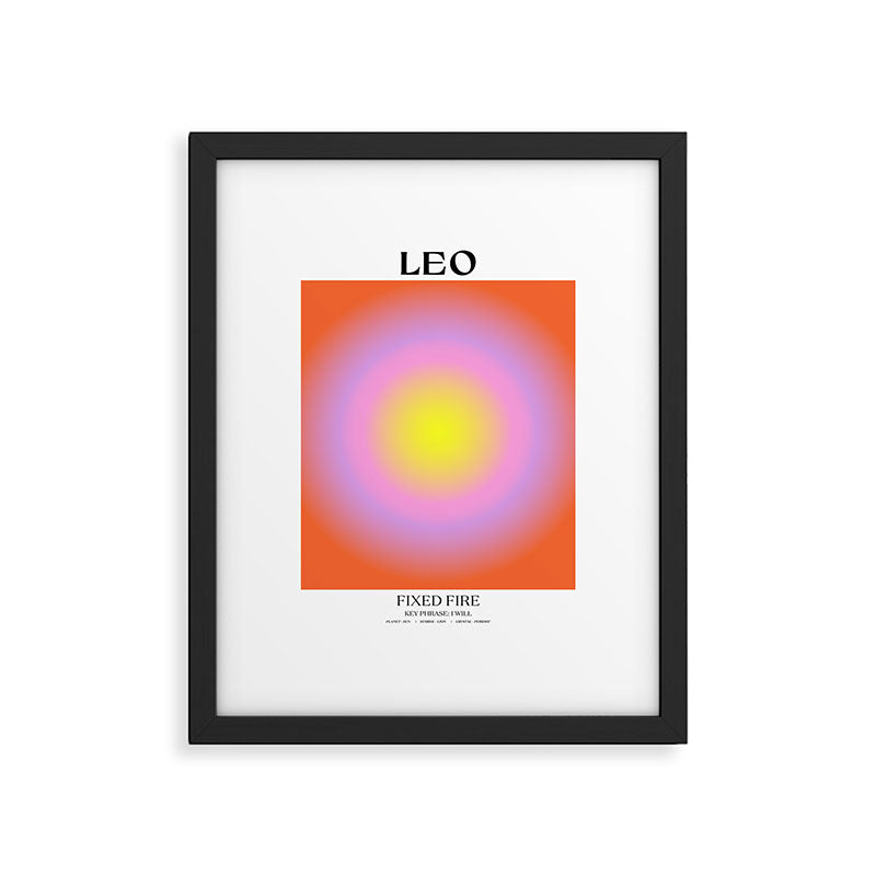 Leo Gradient Print Framed Art Print Gallery Image 5