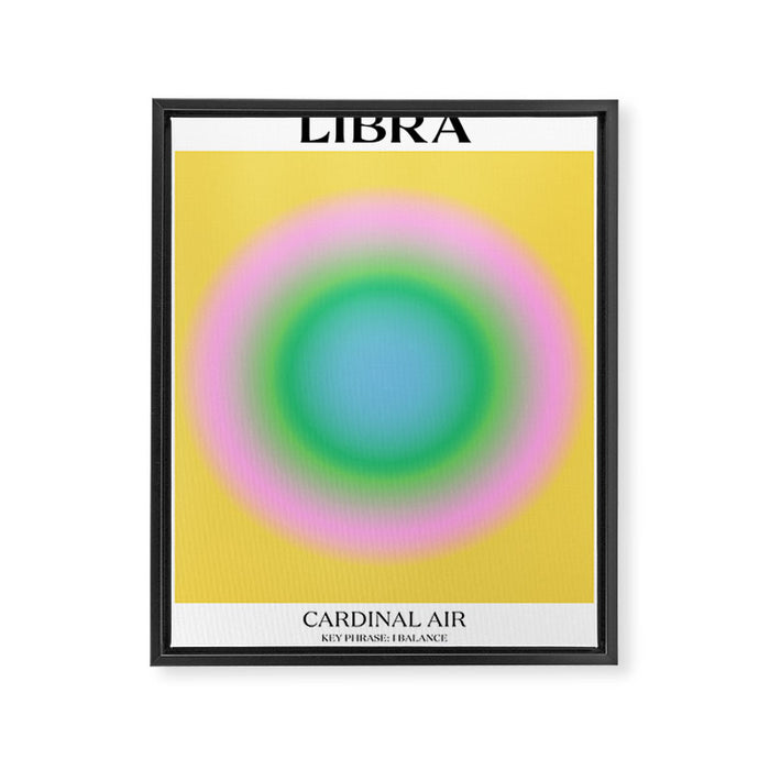 Libra Gradient Print Framed Canvas Print Gallery Image 1