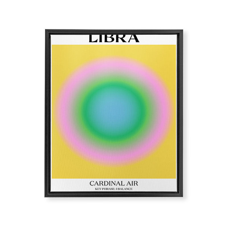 Libra Gradient Print Framed Canvas Print Gallery Image 6