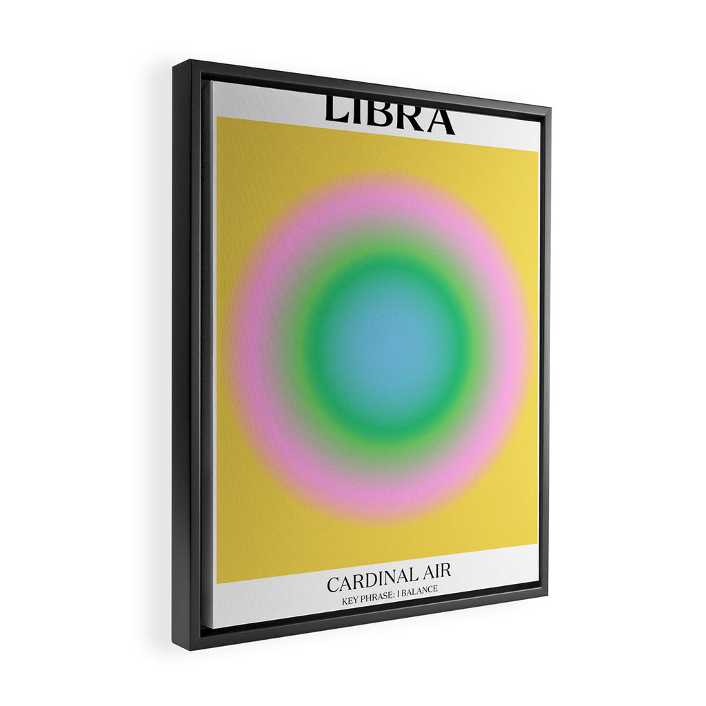 Libra Gradient Print Framed Canvas Print Gallery Image 2