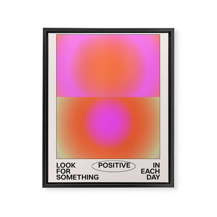 Look For Something Positive Framed Canvas Print Gallery Image 1