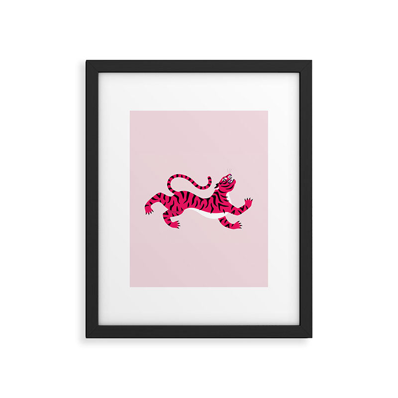 Pink Tiger Framed Art Print Gallery Image 4