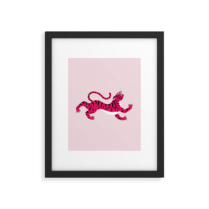 Pink Tiger Framed Art Print Gallery Image 1