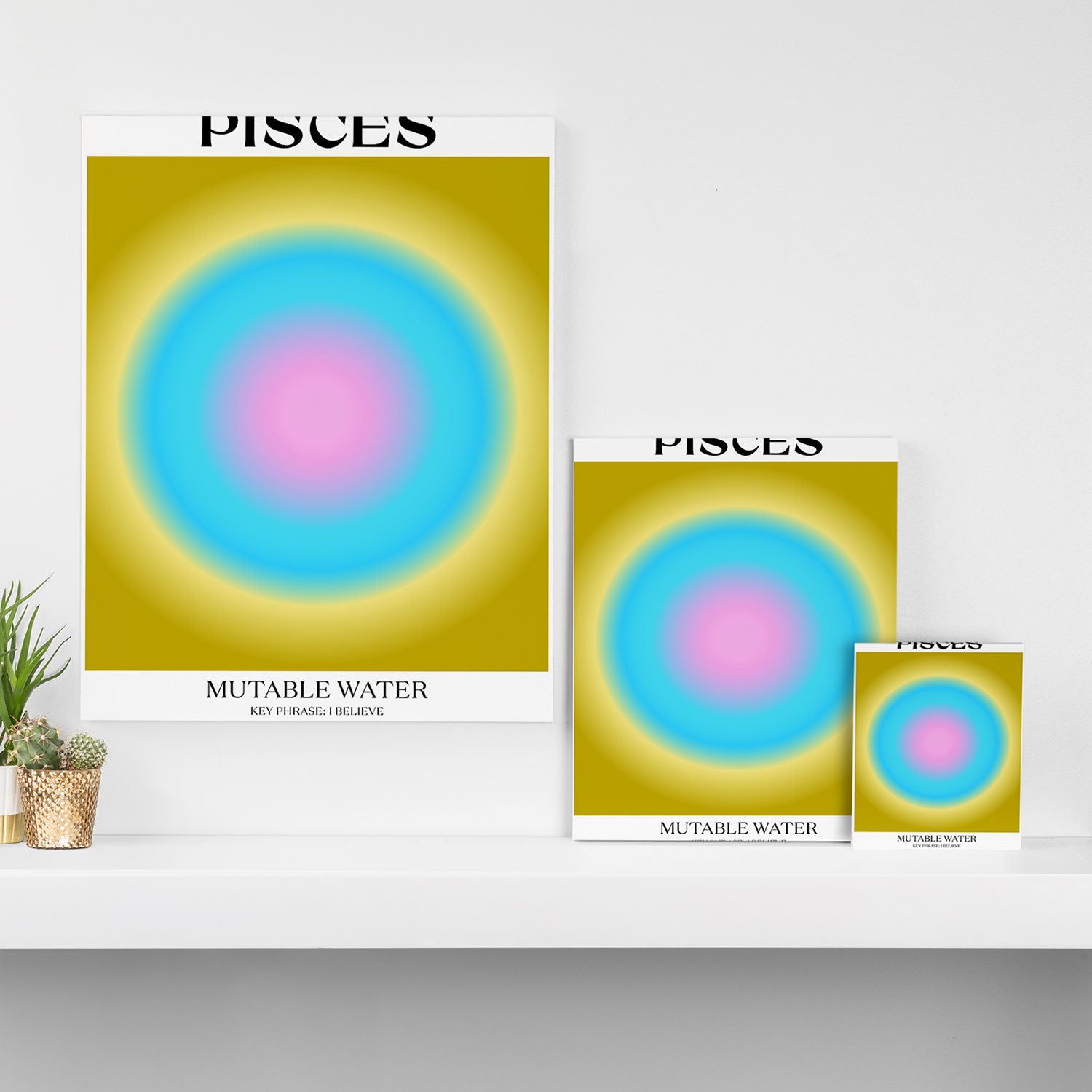Pisces Gradient Print Canvas Print Gallery Image 3