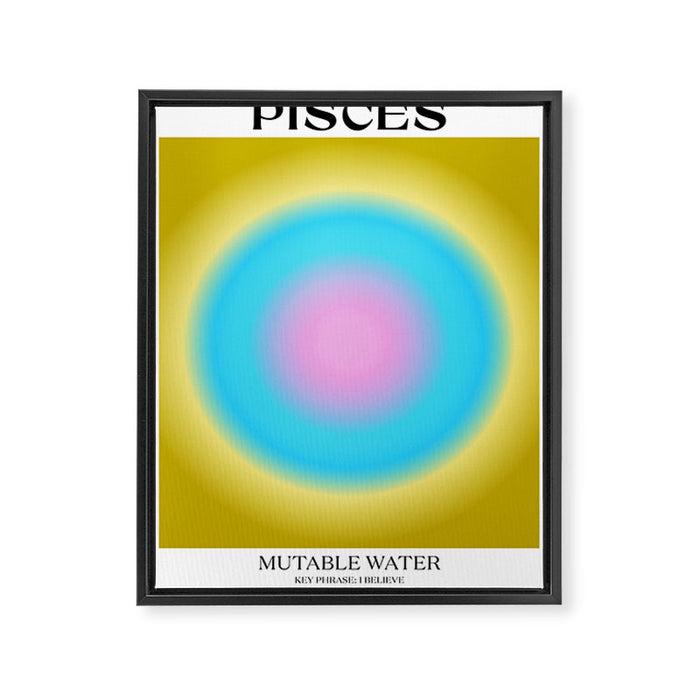 Pisces Gradient Print Framed Canvas Print Gallery Image 1