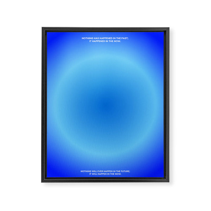 Present Moment Blue Aura Framed Canvas Print Gallery Image 1