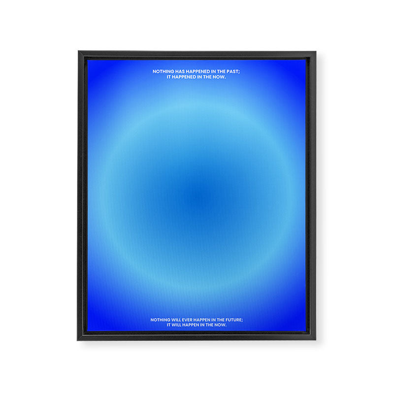 Present Moment Blue Aura Framed Canvas Print Gallery Image 6