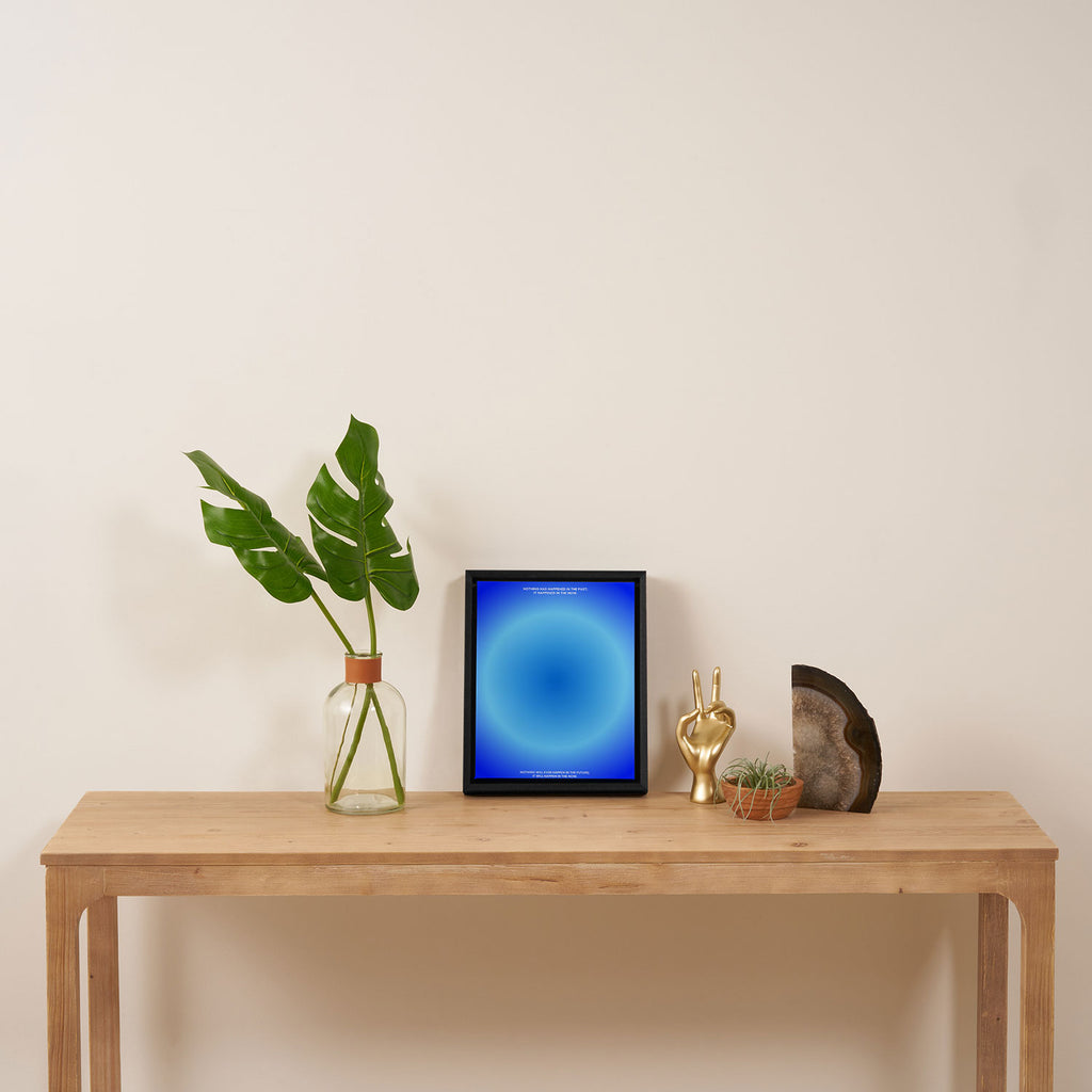 Present Moment Blue Aura Framed Canvas Print Gallery Image 4