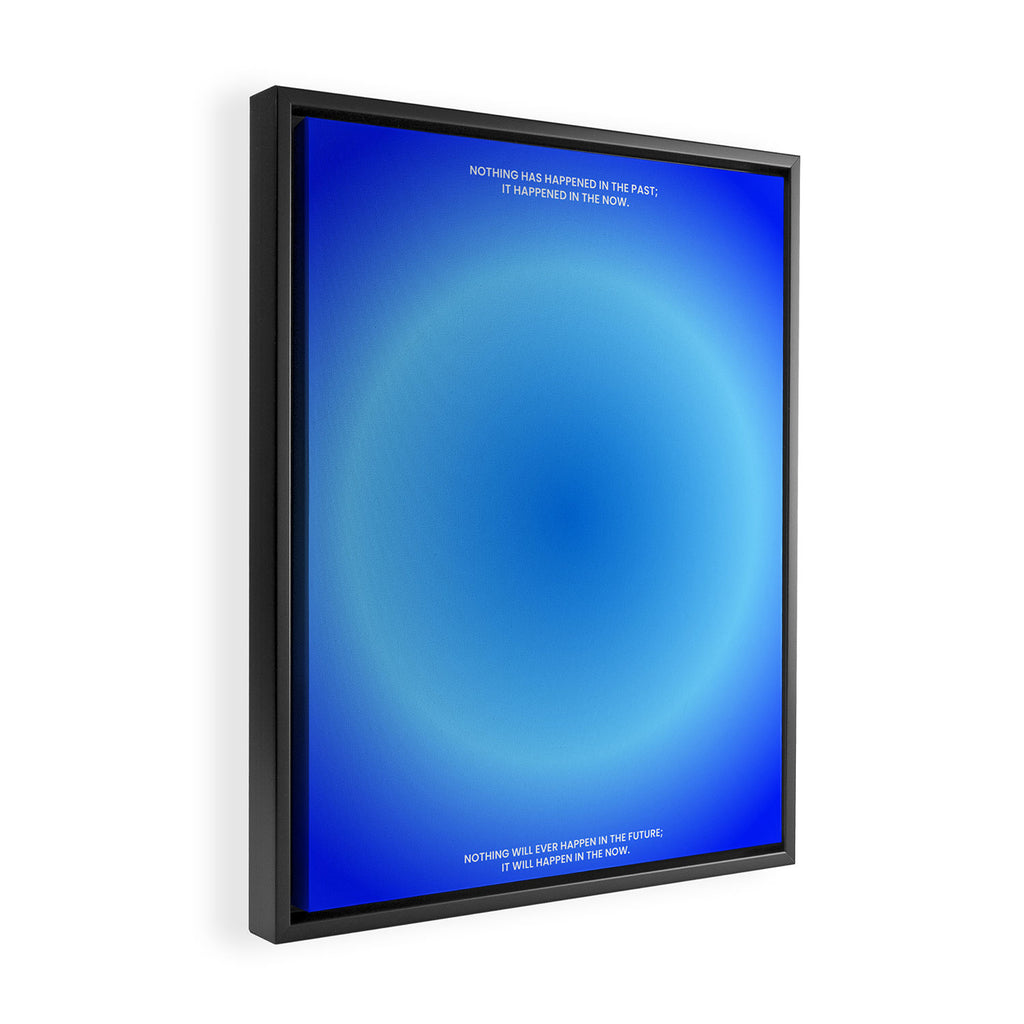 Present Moment Blue Aura Framed Canvas Print Gallery Image 2
