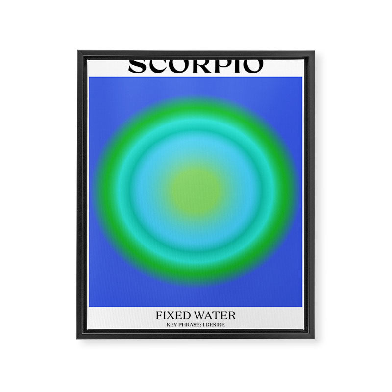 Scorpio Gradient Print Framed Canvas Print Gallery Image 6
