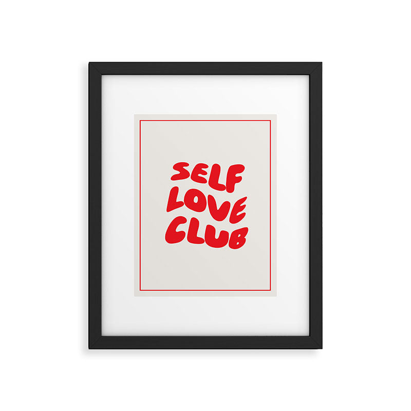 Self Love Club Red Framed Art Print Gallery Image 5