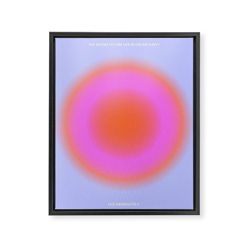 The Whole Future Lies In Uncertainty Poster Framed Canvas Print Gallery Image 6
