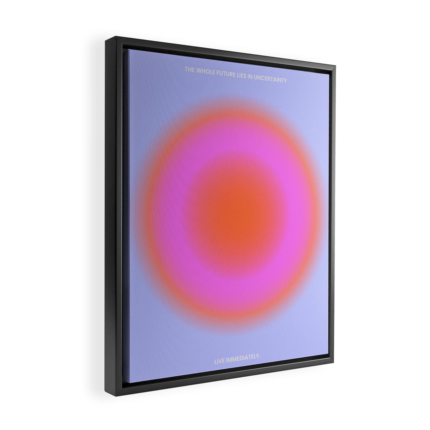 The Whole Future Lies In Uncertainty Poster Framed Canvas Print Gallery Image 2