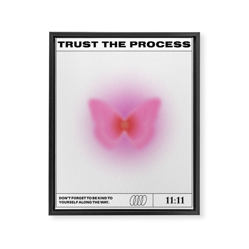 Trust The Process Poster Framed Canvas Print Gallery Image 6