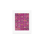Uzbekistan Rug Deep Pink Art Print Gallery Image 1